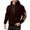 Coffee, variant on Men Hoodie Pullover Hooded Elbow Patch Detail Front Kangaroo Pocket Drawstring Hood Thick Fleece Relaxed Fit Long Sleeve Sweatshirt,Size:S