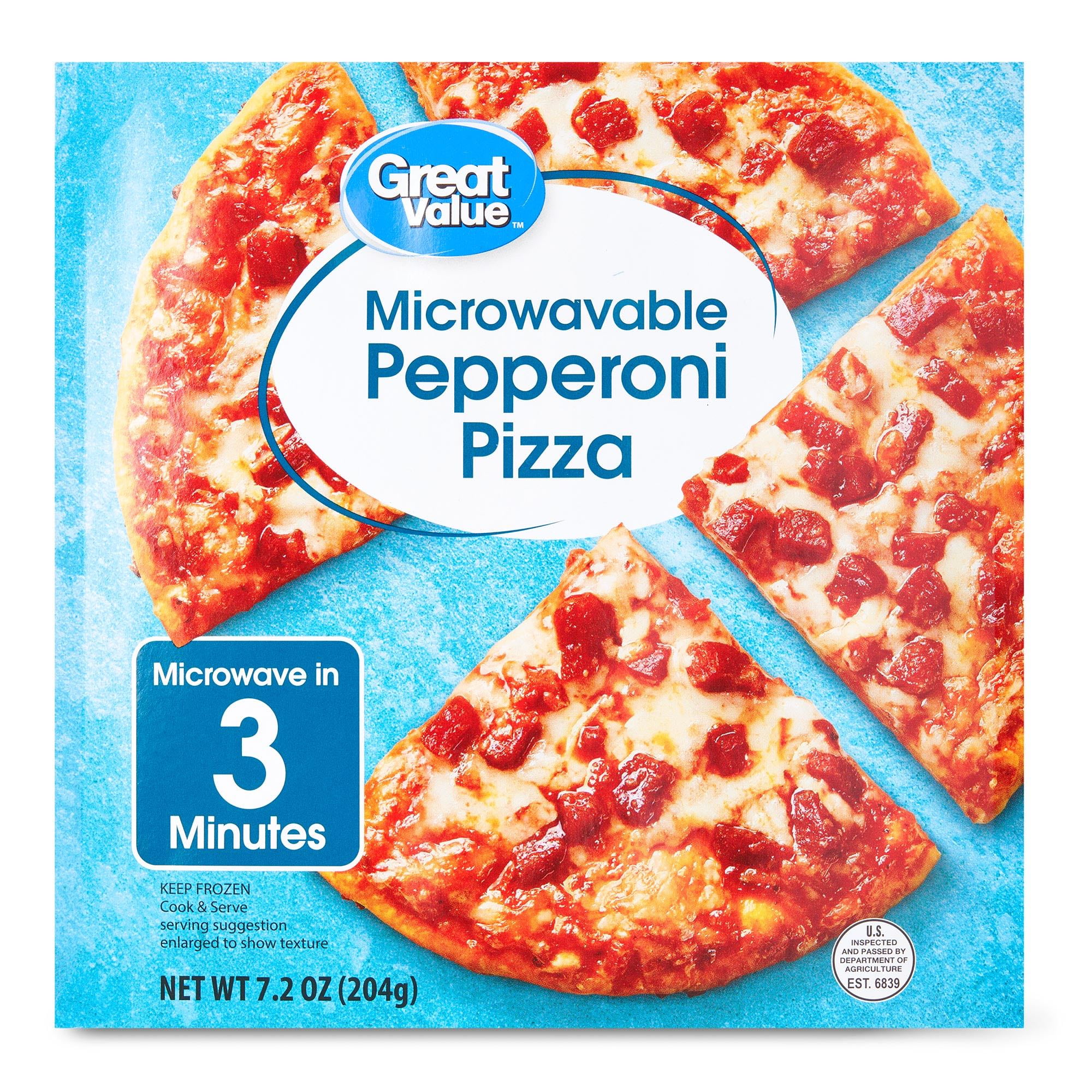 Great Value Classic Crust Pepperoni Microwave Frozen Pizza 7.2oz