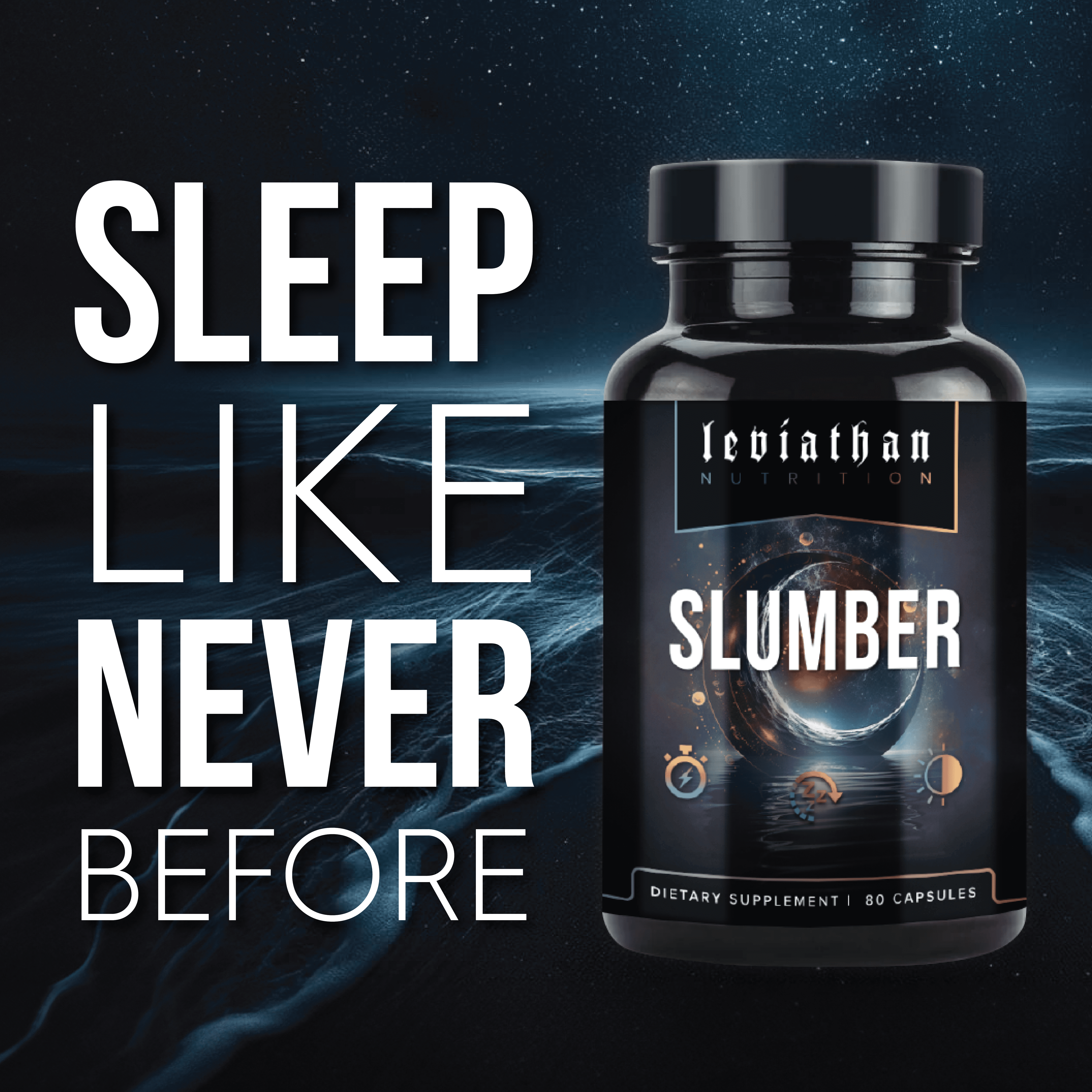 Leviathan Nutrition Slumber | Natural Sleep Aid with 5-HTP, Magnesium, Melatonin, Valerian Root