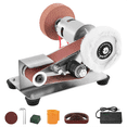 thumbnail image 1 of US Plug,Mini Belt Sander-Power Belt ,Small Bench Belt Sander Machine,7 Gear Adjustable Speed Electric Belt Sander, 1 of 7