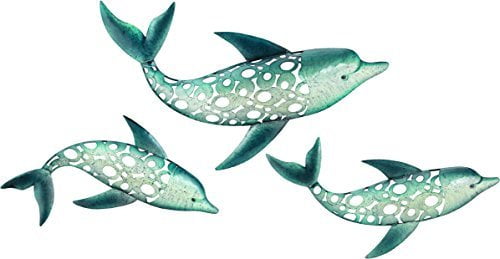 Set of 3 Regal Art /& Gift Dolphin Wall Decor