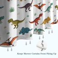thumbnail image 6 of White Dinosaurs Pterosaurs Plants Pattern Shower Curtain 72"x84" ,Bathroom Decorative Shower Curtains Set with 12 Hooks,Modern Waterproof Washable Shower Curtain, 6 of 6