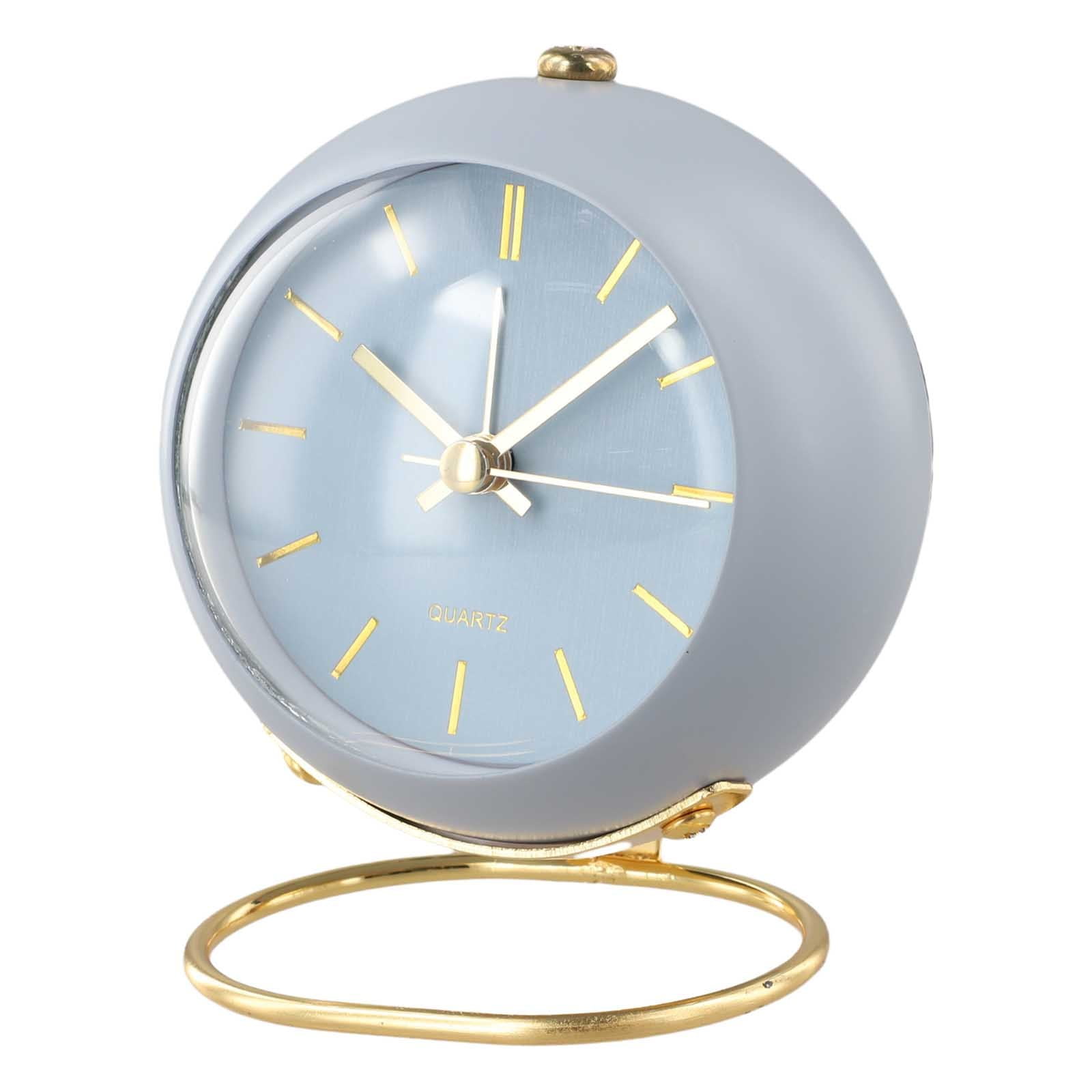 Mosiee Minimalist Electronics Alarm Clock with Silent Function and Glow Light Blue