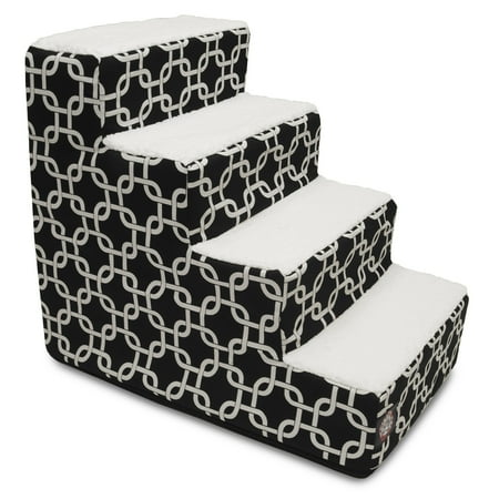 UPC: 0788995675273 | Majestic Pet Links Pet Stairs 4 Steps Black Machine Washable Removable Cover 24  x 16  x 20