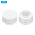 thumbnail image 3 of Uxcell 1"OD Plastic Tubing End Caps, 20Pcs Round Hole Plug Insert, White, 3 of 6