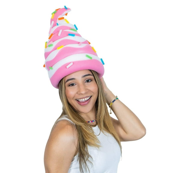 Swirl Ice Cream Hat - Ice Cream Party Hat - Handmade Food Hat - Ice Cream Party Deco - Ice Cream Sign Hat - Funny Food Gift - Crazy Hat Day