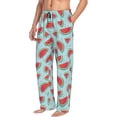 thumbnail image 6 of Logiee Watermelon Print Pajama Pants for Men,Men’s Pajama Bottoms,Mens PJ Pants with Pockets & Button Fly-Large, 6 of 6
