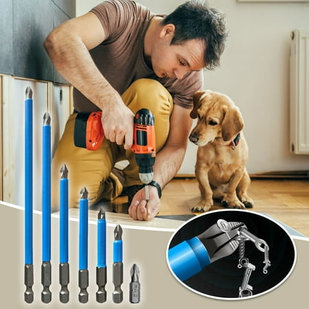 

4 1/2 Circular Saw Tile Mini Saw 4 1/2 7PCS Hexadecimal Shank -slip 1/4 PH2 Screwdriver Drill Bit