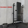 thumbnail image 4 of Soozier Adjustable Foldable Weight Bench with Barbell Rack & Dip Station - Home Gym Strength Training Bench, Black, 55" x 28.7" x 48", 4 of 7