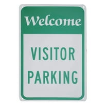 Welcome Visitor Parking Sign Outdoor Safety Warning Signs for Home Business Wall Decor (Aluminum) Size: 8 x 12 inch