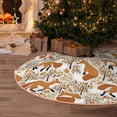 thumbnail image 5 of Lukts Autumn Fox with Brown Plants Print Color Life Christmas Tree Skirt, Winter Holiday Tree Mat Decoration ,Can be Used as A Shawl-36", 5 of 6