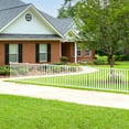 thumbnail image 4 of Gymax 2PCS 80'' x 39'' Vinyl Picket Fence 2 No Dig Fence Panels for Soft Ground White, 4 of 10