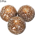 thumbnail image 3 of 3Pcs Decorative Glass Balls 3.15 Inch Orbs Centerpiece Mosaic Ball Sphere for Decor Bowls Vases Dining Table Party, Dark Brown, 3 of 4