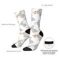 thumbnail image 4 of KLL Gray Rabbit Print Cool Socks Men's Women's Crew Socks Funny Crazy Novelty Stockings, 4 of 6