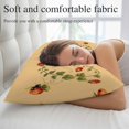 thumbnail image 5 of Ladybugs Eucalyptus Pillow Protectors with Zipper Standard Size, Spring Botanical Leaves Yellow Soft Brushed Microfiber Breathable Throw Pillow Covers, Pillowcase for Couch Sofa Bedroom 20"x26", 5 of 9