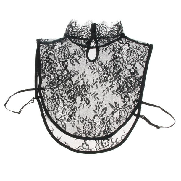 Cuello falso Colres de imitación falsos Blusa desmontable Mujeres Niñas Dama Medias camisas Negro Zulema Camisa falsa de señora camisa de encaje