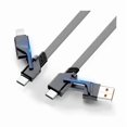 thumbnail image 1 of HAYAN USB A to Phone Cable, [MFi Certified] Fast Charging Cable Bling Sparkling Diamond USB A Charging Cord for Women 4FT for Phone 14/13 /12/11, for iPad 9th/ 8th/7th Generation-Silver, 1 of 1