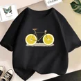 thumbnail image 3 of Camiseta de algodón para niños, linda camiseta con estampado de dibujos animados de frutas y limones, camiseta de manga corta con gráficos de verano, ropa de moda para niño y niña, 3 of 5