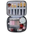 thumbnail image 5 of Bolsas de maquillaje Estuches de cosméticos de viaje de doble capa Organizador de maquillaje Bolsas de aseo -Verde oscuro, 5 of 5