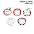 thumbnail image 3 of Independence Day Multi-layer Beaded Polymer Clay Bracelet for Patriotic Celebration 4th of July Red White and Blue Fashion Jewelry Accessory, 3 of 8