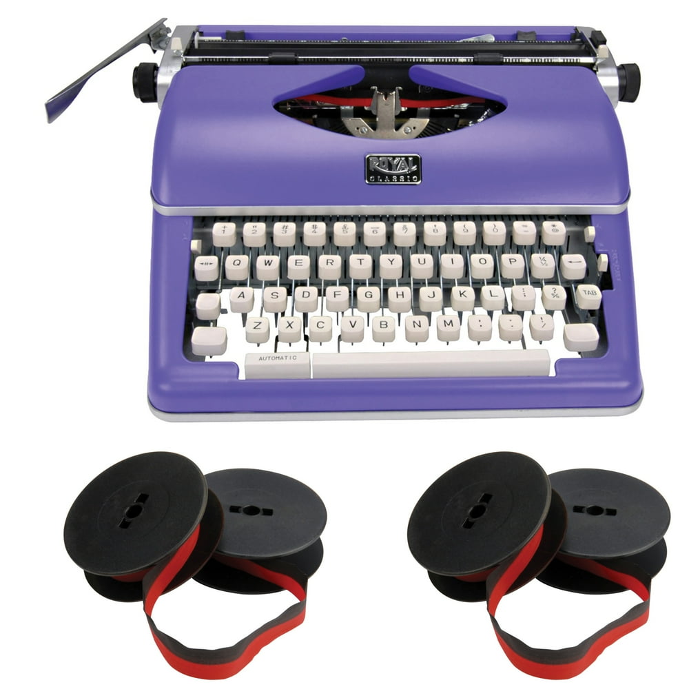 Royal 79119Q Classic Manual Typewriter (Purple) & 2 Pack 7331525