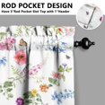 thumbnail image 5 of Kitchen Curtains and Valance Set 36 Inch Tier Pioneer Colorful Floral 3 Pieces Set Dining Room Small Curtain Drapes Cafe Curtains Valance for Home Decor Rod Pocket, 5 of 6