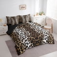 thumbnail image 2 of Erosebridal Teens Abstract Leopard Print Twin Bedding Sets 7-Piece,Gradient Cheetah Print Bedding Comforter Set For Adults,Black Reversible, 2 of 6