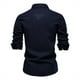 thumbnail image 3 of pstuiky manga larga para hombre, Camisa informal de manga larga con solapa y botones de color sólido para exteriores para hombre. Tops casuales para hombres s, 3 of 3