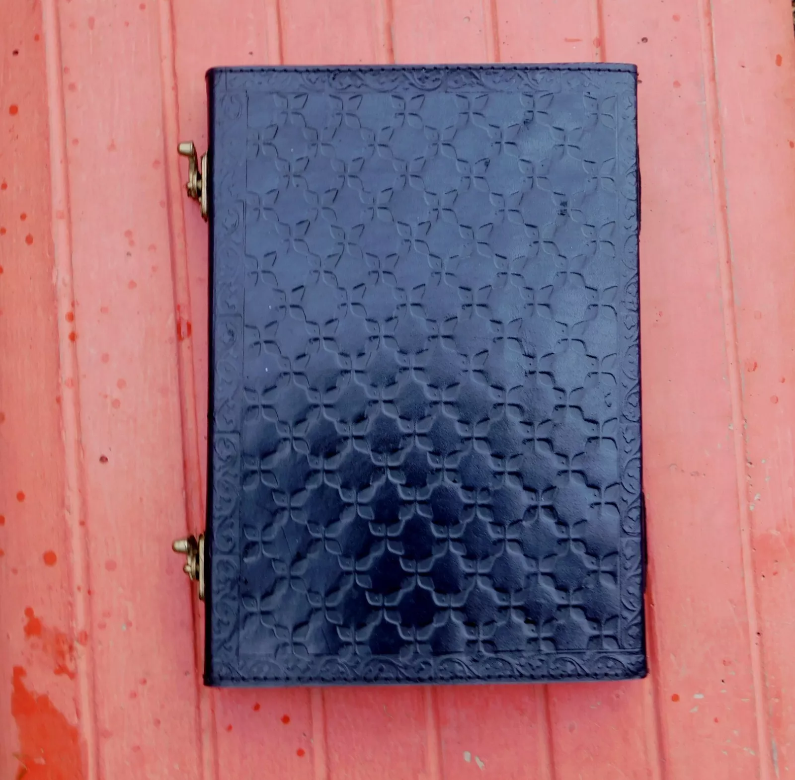 Handcrafted Embossed Design Vintage Leather Bound Journal Diary Triple Moon Antique Style Notebook For Men & Women Office Stationary Use