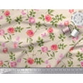 thumbnail image 2 of Soimoi Rayon Fabric Leaves,Rose & Peony Floral Print Fabric by Yard 42 Inch Wide, 2 of 3
