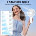 thumbnail image 3 of Ventilador portátil HandFan de 6 pulgadas con batería de 4000 mAh, 6 velocidades, gris, 3 of 8