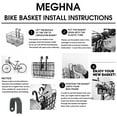 thumbnail image 7 of Meghna Front Bike Baskets Black Metal Detachable and Adjustable Height Front Handlebar Bicycle Basket for Unisex Adult Women, 7 of 7