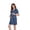 Blue, variant on Button Down Nursing Nightgown V Neck Breastfeeding Dress Short Sleeve Classic Maternity Pajamas