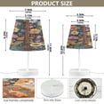 thumbnail image 3 of BZSMCE Table Lamp Creative Orange Cat with Colorful Flowers Simple Pattern Night Light, 3 of 8