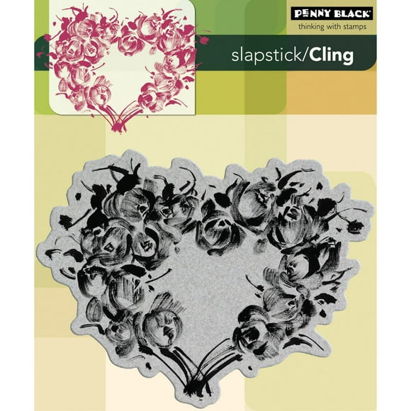 Penny Black 40-095 Cling Rubber Stamp Rose Heart