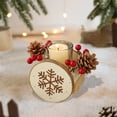 thumbnail image 4 of Fiudx Liquidación navideña Adornos de candelabros navideños Vela de cena Vela de té Adorno de escritorio Decoración de mesa de comedor Decoración de madera Vela decorativa Vela de Navidad, 4 of 6