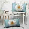 thumbnail image 3 of Blue Spring Daisy Lumbar Pillow Covers 12x20 Set of 2 Cute Floral Summer Outdoor Decorative Throw Pillows Farmhouse Flower Pillowcases Linen Rectangle Cushion Case Decor for Home Sofa Couch Bed, 3 of 6