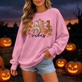 thumbnail image 2 of Women Fall Vibes Leaf Graphic Crewneck Sweatshirt Autumn Holiday Pullover Top, 2 of 4