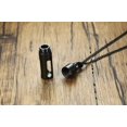 thumbnail image 5 of Recipiente de vidrio de acero inoxidable Tubo Urna Recuerdo Cremación Cenizas Collar con colgante conmemorativo para hombres Mujeres 1 * Colgante, Negro Feliz Sencillez, 5 of 5