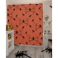 thumbnail image 4 of Halloween Black Shower Curtain Set ，Waterproof Fabric Shower Curtains Crow on Branch Orange Shower Curtains for Bathroom,Bathroom Decor 60"x72", 4 of 6