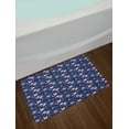 thumbnail image 2 of Floral Bath Mat, Tropical Pink Tones Flowers Dragonfly Night Look Vintage English Garden Art, Plush Bathroom Decor Mat with Non Slip Backing, 29.5" X 17.5", Lavender and Mauve, by Ambesonne, 2 of 2