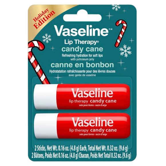 Vaseline® Lip Therapy Limited Edition Candy Cane , Long-Lasting moisturization for soft, smooth lips