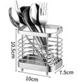 thumbnail image 2 of Cutlery Storage Drainer, Rack Basket For Knives, Forks, Spoons, Kitchen Utensils Cutlery Holder Stainless Steel, Silver-QJWL, 2 of 5