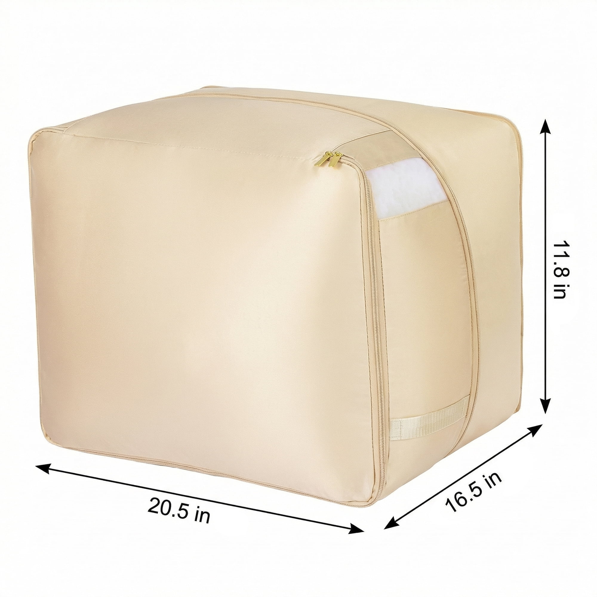 Unique Bargains Storage Bag for Organizing Closet with Handles Apricot 20.5"x16.5"x11.8"