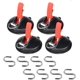 thumbnail image 1 of Suction hooks, suction cup set, 4 suction cups with 8 S-hooks, suction hook kit for home, workshop and camping, 1 of 5