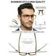 thumbnail image 4 of MARE AZZURO Lightweight Reading Glasses Men Designer Readers 1.0 1.25 1.5 1.75 2.0 2.25 2.5 2.75 3.0 3.5 4.0 5.0 6.0 (Tortoise, 250), Polycarbonate Lens, 4 of 6