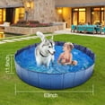 thumbnail image 2 of TeqHome Foldable Dog Kiddie Pool Heavy Duty PVC Dog Pet Bath Pool Non-Slip Collapsible Pet Pool for Outdoor Backyard 63" Blue, 2 of 10