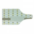 thumbnail image 1 of Grey and Yellow Cutting Board, Abstract 60s 50s Inspired Home Design Polka Dots Image, Decorative Tempered Glass Cutting and Serving Board, Wine Bottle Shape, Pale Brown Marigold, by Ambesonne, 1 of 1