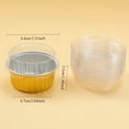 thumbnail image 5 of 50Pack Aluminum Foil Baking Cups with Lids, 5oz Oven Safe Cupcake Liners for Cupcakes, Creme Brulee and Desserts, Gold, 5 of 9