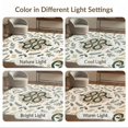 thumbnail image 7 of ODIKA 6'x9' Washable Area Rug Snake Motif Coiled Leaves Botanical Festive Round Rings Circle Playful for Dining Room, Under Table, Office Décor, Non-Slip Chair-Friendly, 7 of 7